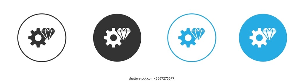 Operational excellence icon, simple flat style, illustration, logo sign symbol pictogram template, for ui or ux.