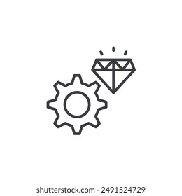 Operational excellence icon symbol design collection