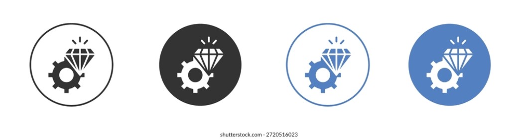 Colección de ilustración de arte de Clip de Vector de ícono de excelencia operativa