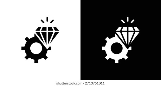 Icono de excelencia operativa. Ilustración vectorial. Silueta en color negro