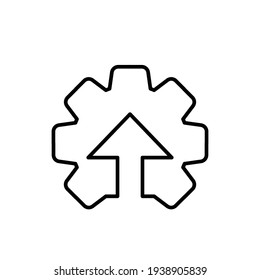Operational excellence line icon. Simple outline style symbol. Optimize technology, innovation, production growth concept. Vector illustration isolated on white background. EPS 10.