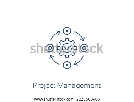 Operational excellence, production growth, project management, efficiency 
Execution, Vector Icon Design- Editable Stroke
