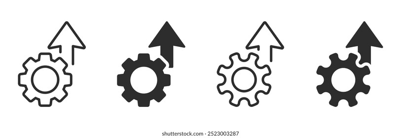 Operational excellence vector design icons set. Operational excellence icon