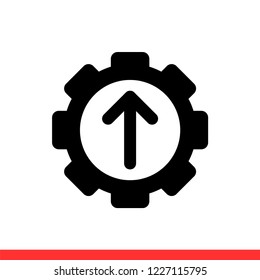 Operational excellence vector icon, achieve symbol. Simple, flat design for web or mobile app