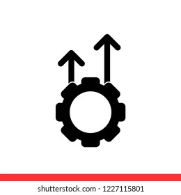 Operational excellence vector icon, achieve symbol. Simple, flat design for web or mobile app