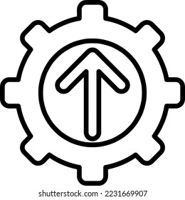 Icono vectorial de excelencia operativa, lograr símbolo en fondo blanco 