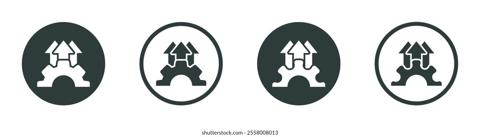 Operational excellence vector icon. Operational excellence icon. Efficiency vector signs