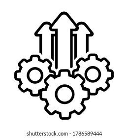 Operational excellence vector icon, production growth illustration sign collection. operation symbol.