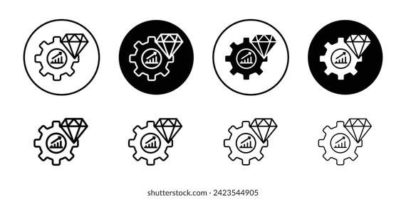 Colección de conjunto de iconos vectoriales de excelencia operativa. Icono plano de esquema de excelencia operativa.