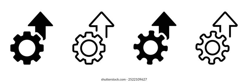 Conjunto de ícones de vetor de excelência operacional. Ícone de excelência operacional. Ícone de atualização do sistema