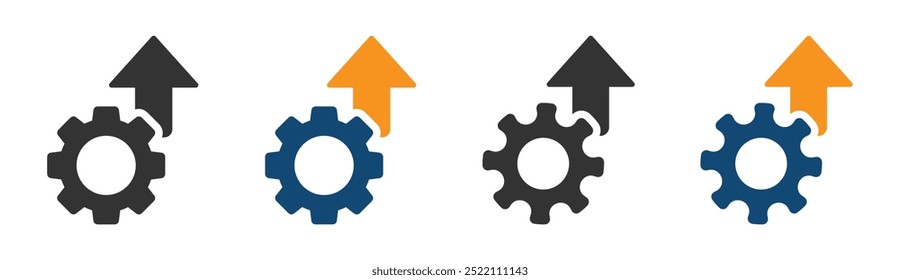 Conjunto de iconos vectoriales de excelencia operativa. Icono de excelencia operativa. Conjunto de iconos del Mejorar del sistema