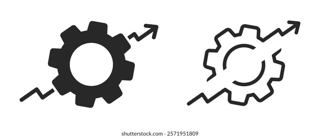 Operational excellence vector icons set. Production growth illustrations