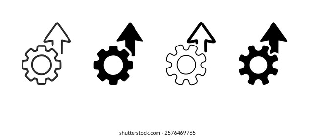 Operational excellence vector icons set. Operational excellence icon. System upgrade icon