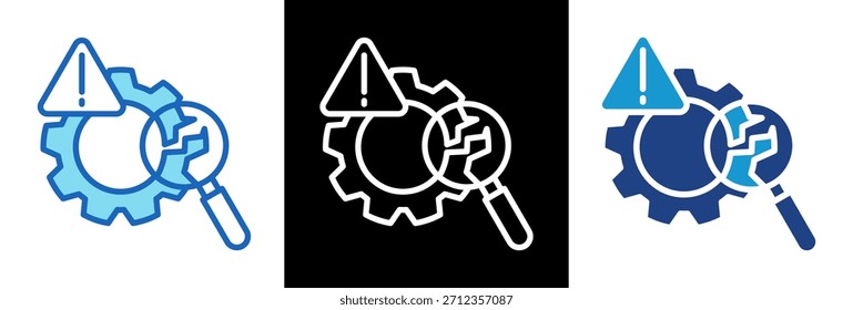 Icono de fallo operativo Ilustración vectorial de estilo triple