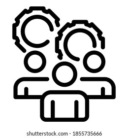 Operational meeting icon. Outline operational meeting vector icon for web design isolated on white background