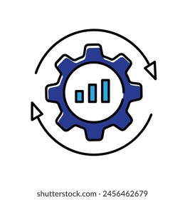 Operational Optimization and Fraud Detection Vector Icon Design