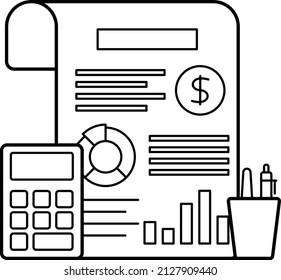 Operational Potential Costs Vector Icon Design,Money Management Symbol, Leverage Or Debt Sign, Capital Markets And Investments Stock Illustration, Determine Worst Case Scenario Concept, 