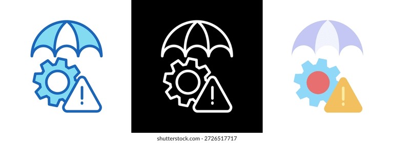 Icono de resiliencia operativa Ilustración vectorial triplestyle