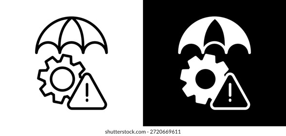 Icono de resiliencia operativa Ilustración vectorial whiteblack