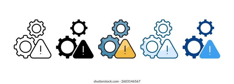 Operational Risk Icon Set Multiple Style Collection