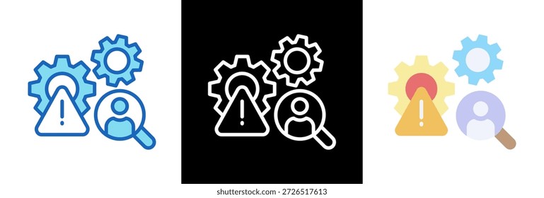 Icono de riesgo operacional Ilustración vectorial triplestyle