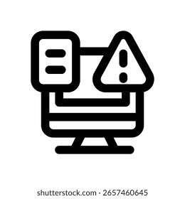Icono de línea de riesgo operativo. Icono de Vector limpio y minimalista para Sitios web, App móviles, presentaciones y logotipos. Totalmente escalable y personalizable para cualquier proyecto.