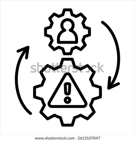 Operational Risk Line Icon Vector Illustration