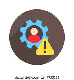 Operational Risk rounded color, mini illustration icon. use for modern concept, print, UI, UX kit, web and app development. Vector related to risk management, business, finance.
