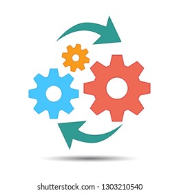 Operations Flat Icon, Vector business management