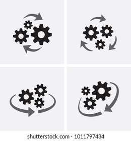 Operations Icon. Project Management. Vector Set Icons