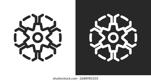 Operations-Symbol in schwarz-weißem Umrissformat festgelegt