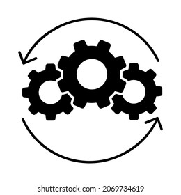 Operations icon vector. workflow illustration sign. work flow symbol. automate logo.