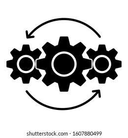 Operations line icon design. Process icon in trendy flat style design. Vector illustration.