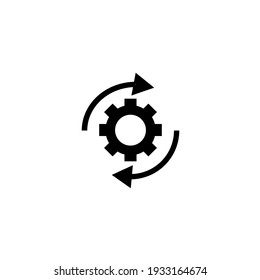 Operations line icon in flat style isolated on white. Operations symbol in black for your web site design, app, UI. Simple line process icon. Vector illustration.