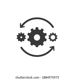 Operations line icon isolated on white background. Vector illustration