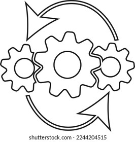 Operations line icon on white