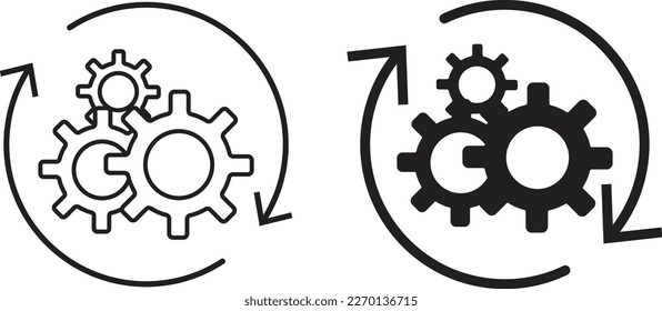 Operations line icon simple trendy flat style line and solid Isolated vector illustration on white background. For apps, logo, websites, symbol , UI, UX, graphic and web design. EPS 10.