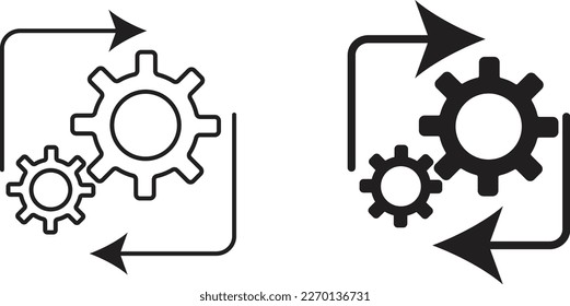Operations line icon simple trendy flat style line and solid Isolated vector illustration on white background. For apps, logo, websites, symbol , UI, UX, graphic and web design. EPS 10.