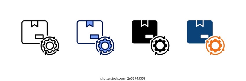 Gestión de operaciones Todo en uno Icon Multi Styles Vector Set