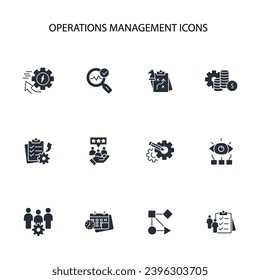 Operations management icon set.vector.Editable stroke.linear style sign for use web design,logo.Symbol illustration.