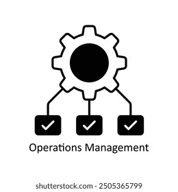 Operations Management vector filled outline Icon Design illustration. Graphic Design Symbol on White background EPS 10 File