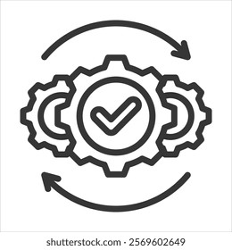 Operations Outline Icon Vector Illustration
