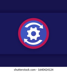 operations, production icon, vector design