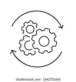 Operations vector icon. process illustration sign. support symbol. settings logo.