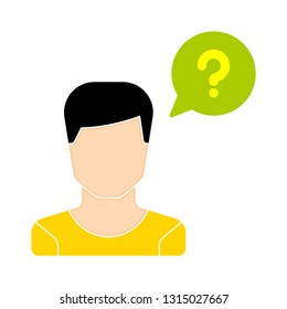 operator ask icon - operator ask isolated , customer service illustration - Vector operator