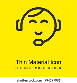 Operator Avatar bright yellow material minimal icon or logo design