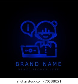 Operator blue chromium metallic logo