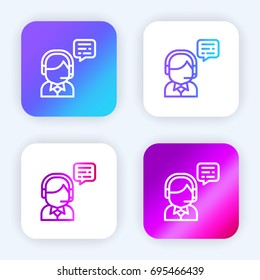 Operator bright purple and blue gradient app icon