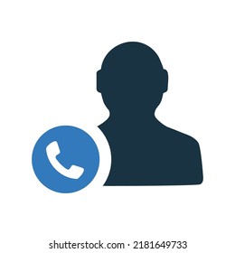 Operator, call, dial, contact icon. Simple editable vector design isolated on a white background.