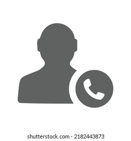 Operator, call, dial, contact icon. Gray vector graphics.